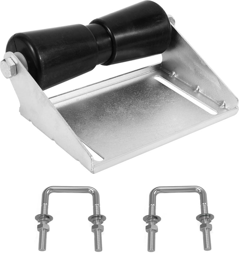 TPSHKE Keel Roller Assembly Kit for Boat Trailers with Roller and Bracket and Mounting Bolts, Silver, Galvanized Steel - Image 1